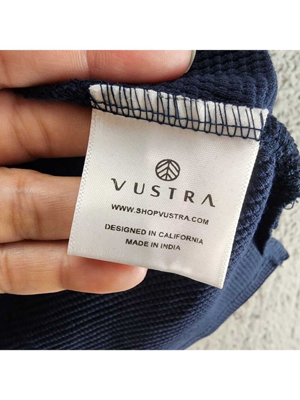Vustra Shirt Mens Large Blue Short Sleeve 1/4 Zip Polo *NWT* - Picture 5 of 11